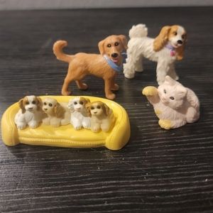 Fisher Price Loving Family Dogs, cat, Puppies and Bed